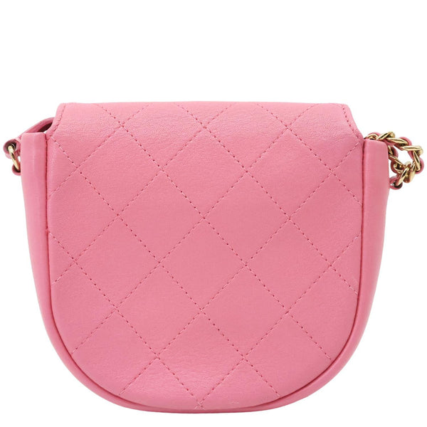CHANEL CC Casual Trip Quilted Leather Messenger Bag Pink