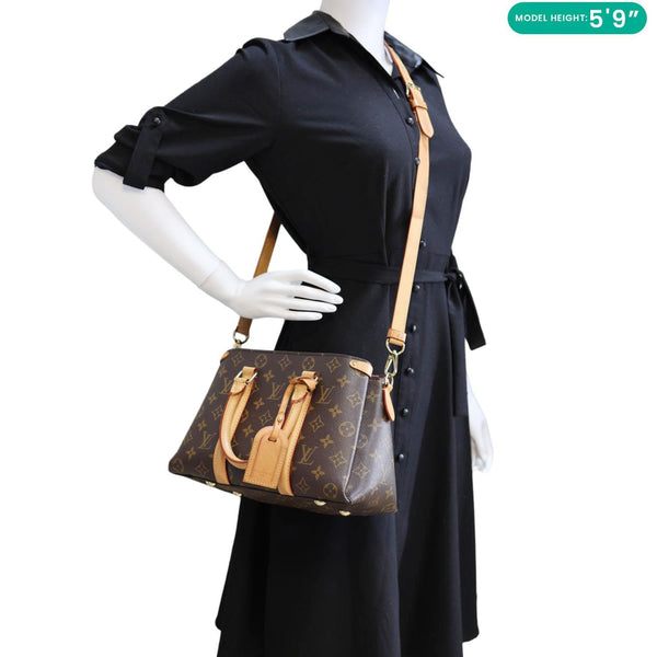 LOUIS VUITTON Soufflot BB Monogram Canvas Shoulder Crossbody Bag Brown