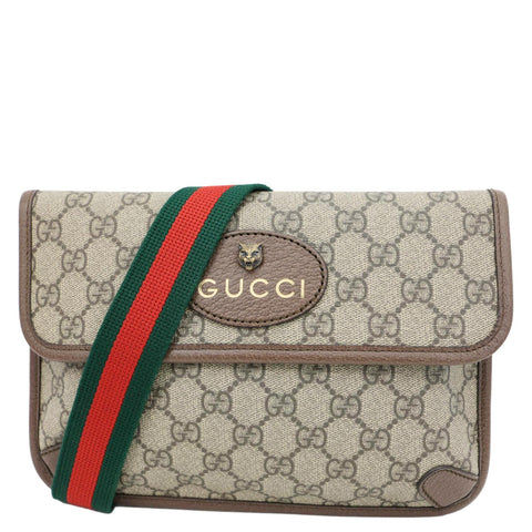 GUCCI Neo Vintage GG Supreme Canvas Waist Bag Beige 493930