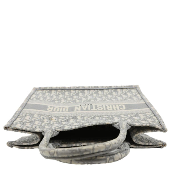 CHRISTIAN DIOR Book Medium Oblique Canvas Tote Bag Grey