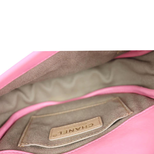 CHANEL CC Casual Trip Quilted Leather Messenger Bag Pink
