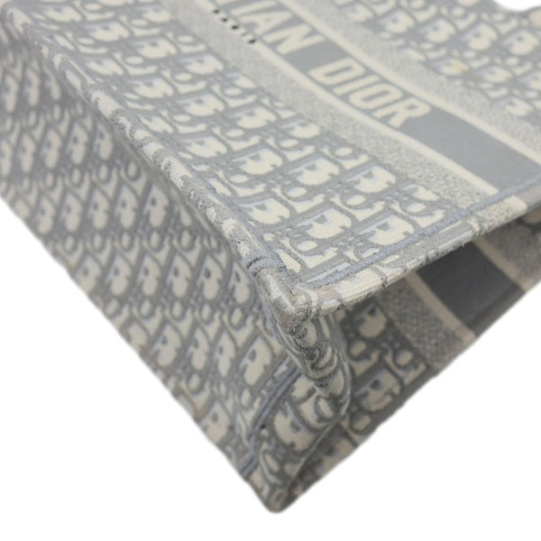 CHRISTIAN DIOR Book Medium Oblique Canvas Tote Bag Grey