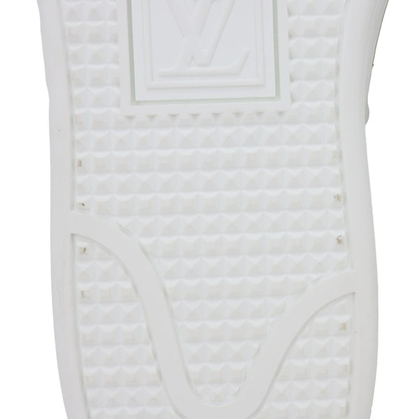 LOUIS VUITTON Frontrow Studded Calfskin Leather Sneakers White Size 37