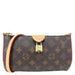 LOUIS VUITTON Tirette Pochette Monogram Canvas Shoulder Bag Brown