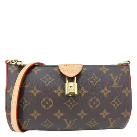 LOUIS VUITTON Tirette Pochette Monogram Canvas Shoulder Bag Brown
