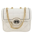 GUCCI Deco Small Quilted Calfskin Leather Shoulder Bag White 241457