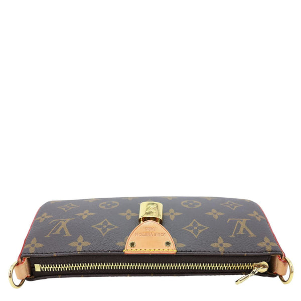 LOUIS VUITTON Tirette Pochette Monogram Canvas Shoulder Bag Brown