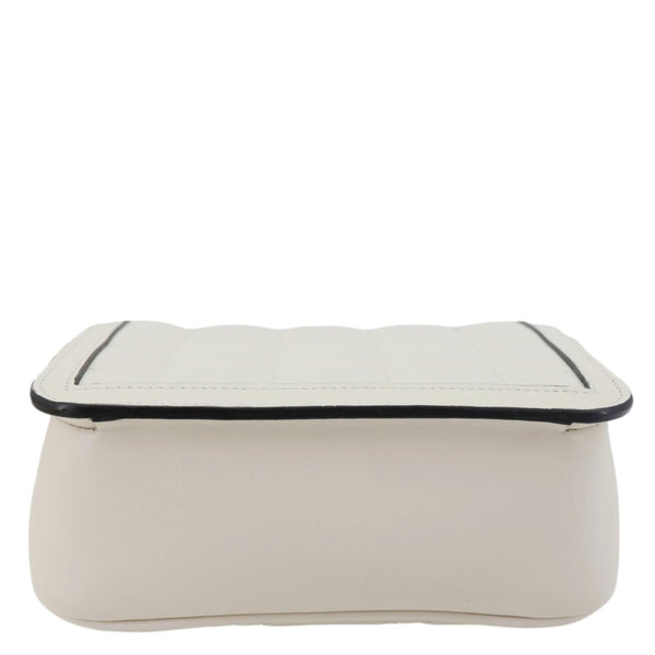 GUCCI Deco Small Quilted Calfskin Leather Shoulder Bag White 241457