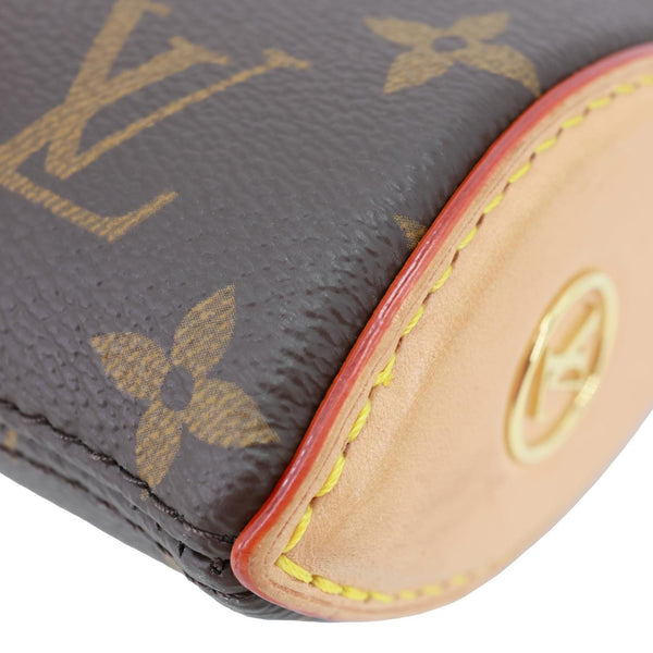 LOUIS VUITTON Tirette Pochette Monogram Canvas Shoulder Bag Brown