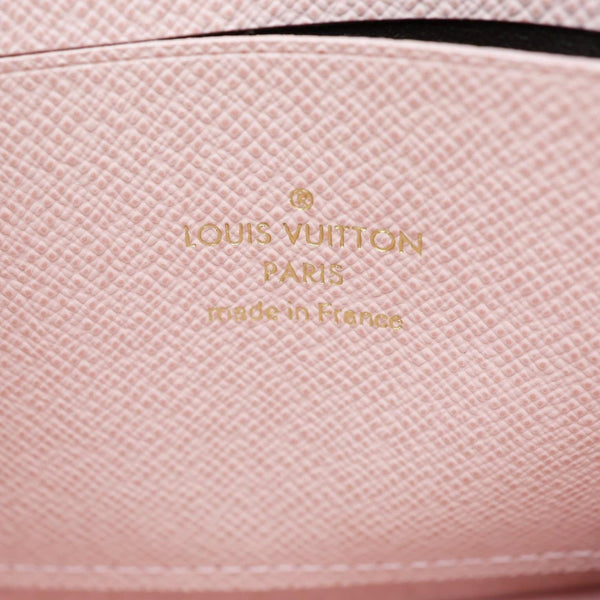 LOUIS VUITTON Double Zip Pochette Damier Azur Crossbody Bag Rose Ballerine