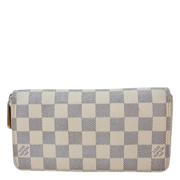 LOUIS VUITTON Damier Azur Zippy Wallet White