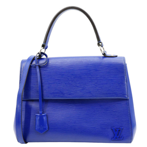 LOUIS VUITTON Cluny MM Epi Leather Top Handle Crossbody Bag Blue