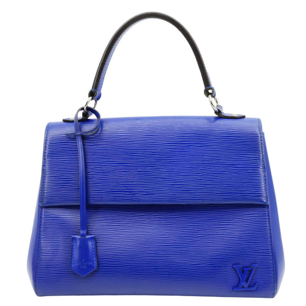 LOUIS VUITTON Cluny MM Epi Leather Top Handle Crossbody Bag Blue