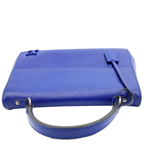 LOUIS VUITTON Cluny MM Epi Leather Top Handle Crossbody Bag Blue