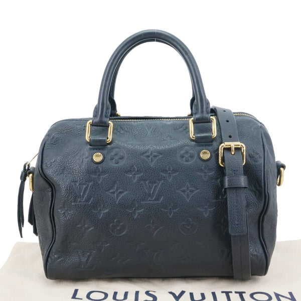 LOUIS VUITTON Speedy Bandouliere 25 Monogram Empreinte Leather Shoulder Bag Black