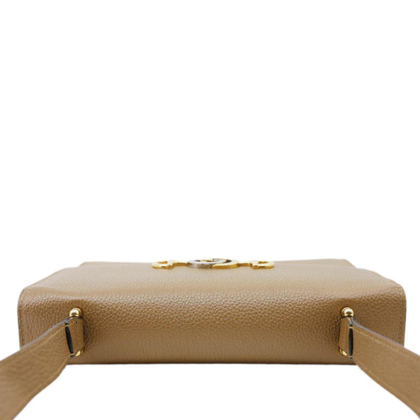 GUCCI Zumi Flap Small Grainy Leather Shoulder Bag Brown 576388