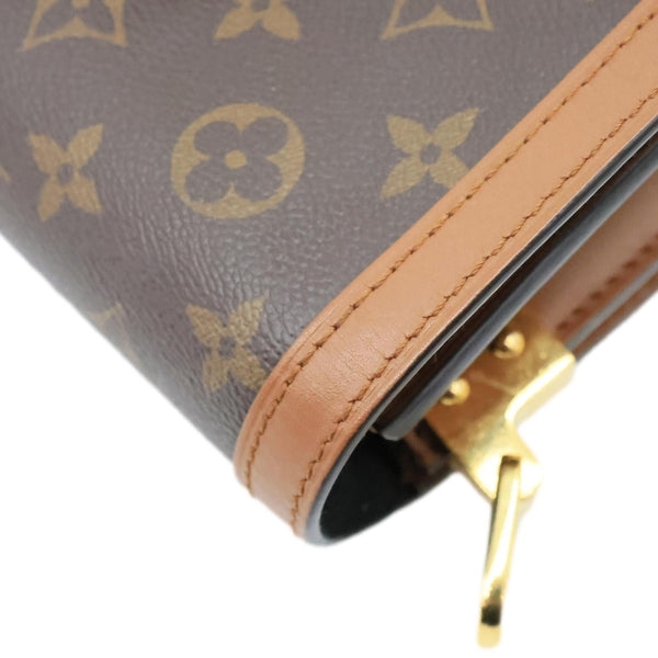 LOUIS VUITTON Dauphine MM Monogram Reverse Canvas Shoulder Bag Brown