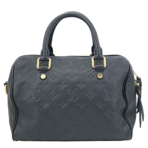 LOUIS VUITTON Speedy Bandouliere 25 Monogram Empreinte Leather Shoulder Bag Black