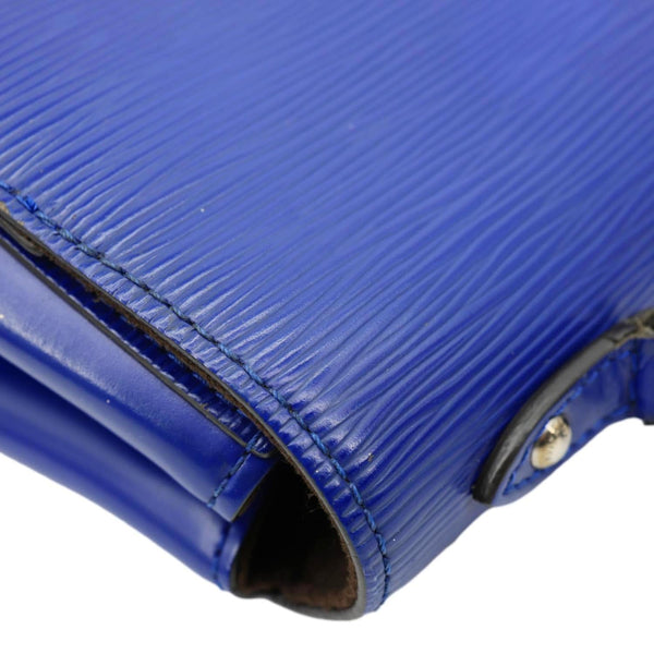 LOUIS VUITTON Cluny MM Epi Leather Top Handle Crossbody Bag Blue