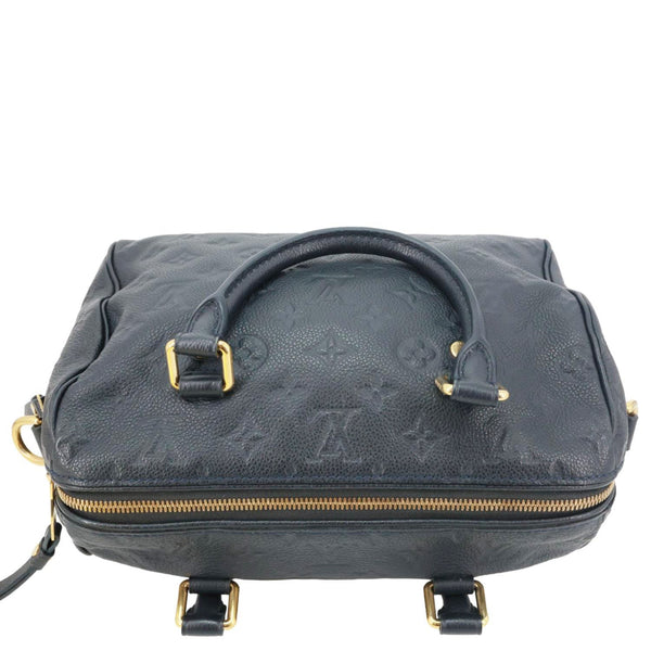 LOUIS VUITTON Speedy Bandouliere 25 Monogram Empreinte Leather Shoulder Bag Black