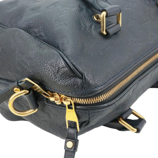 LOUIS VUITTON Speedy Bandouliere 25 Monogram Empreinte Leather Shoulder Bag Black