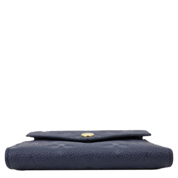 LOUIS VUITTON Victorine Monogram Empreinte Leather Wallet Navy Blue