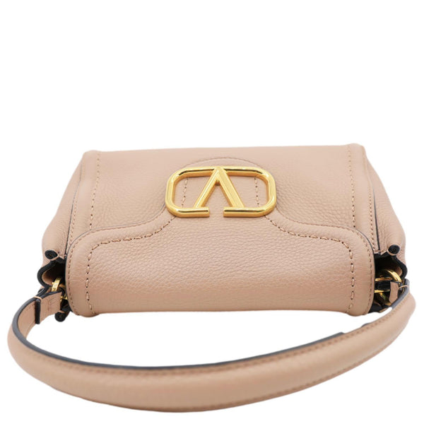 VALENTINO Garavani Alltime Small Calfskin Leather Top Handle Shoulder Bag Pink