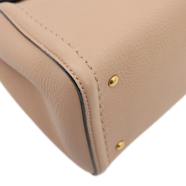 VALENTINO Garavani Alltime Small Calfskin Leather Top Handle Shoulder Bag Pink
