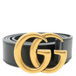 GUCCI GG Buckle Marmont Leather Belt Size 90.36 Black 414516