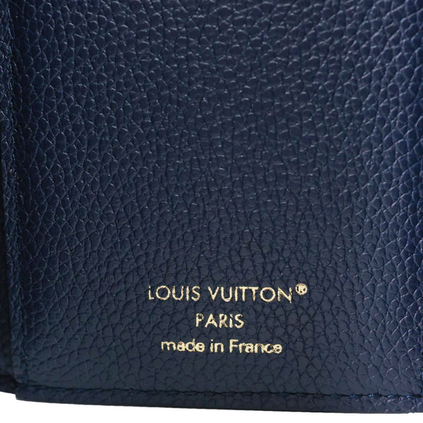 LOUIS VUITTON Victorine Monogram Empreinte Leather Wallet Navy Blue