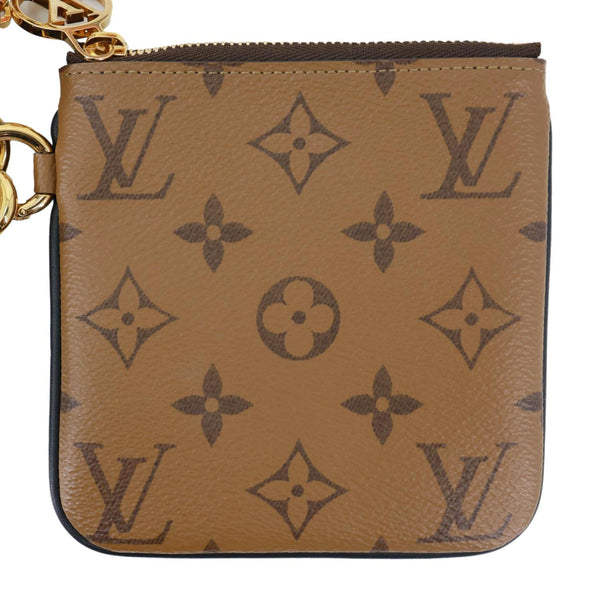LOUIS VUITTON Monogram Reverse Canvas Trio Pouch Bag Brown