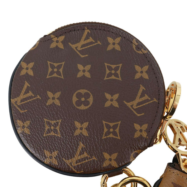 LOUIS VUITTON Monogram Reverse Canvas Trio Pouch Bag Brown