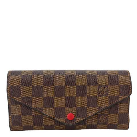 LOUIS VUITTON Josephine Damier Ebene Wallet Brown