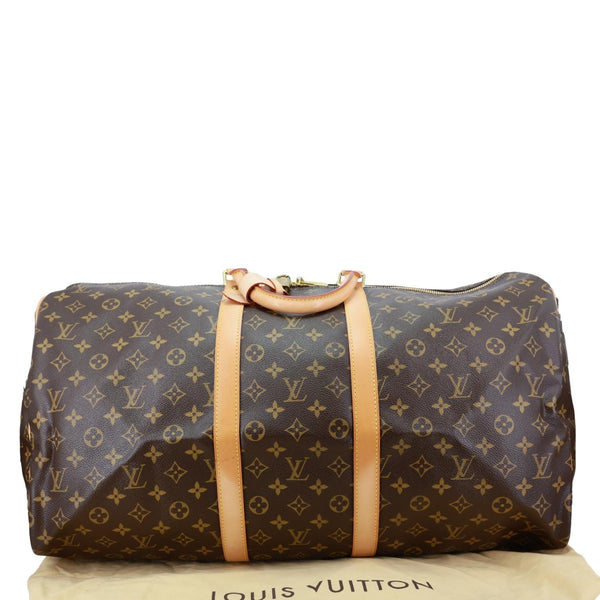 LOUIS VUITTON Keepall 55 Monogram Canvas Travel Bag Brown