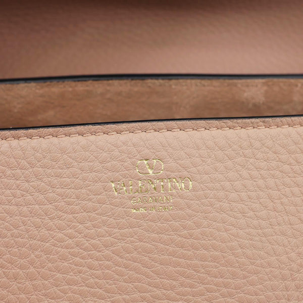VALENTINO Garavani Alltime Small Calfskin Leather Top Handle Shoulder Bag Pink