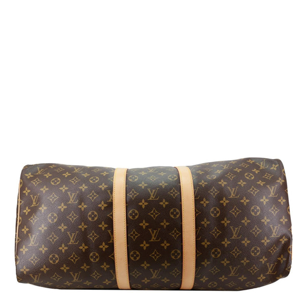LOUIS VUITTON Keepall 55 Monogram Canvas Travel Bag Brown