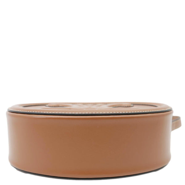 CELINE Triomphe Oval Calfskin Cuir Shoulder Bag Tan