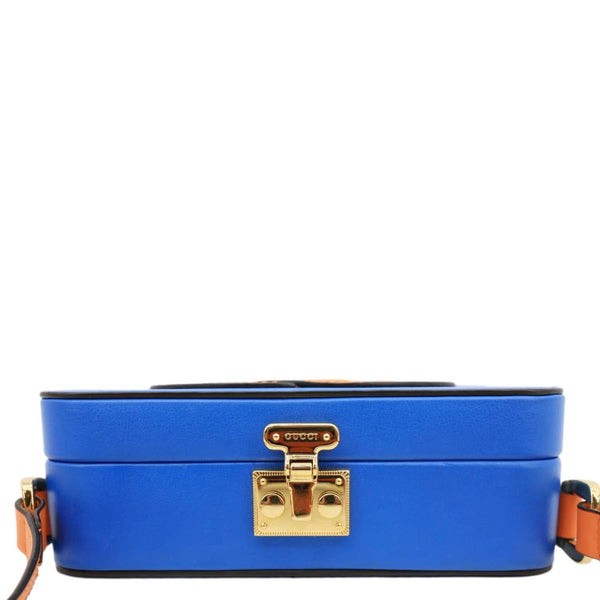 GUCCI Interlocking G Eclipse Leather Crossbody Bag Blue 658230