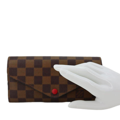LOUIS VUITTON Josephine Damier Ebene Wallet Brown