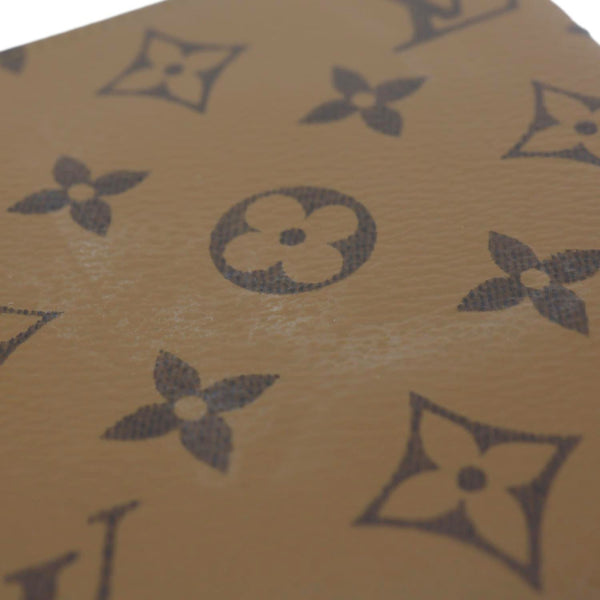 LOUIS VUITTON Monogram Reverse Canvas Trio Pouch Bag Brown