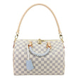 LOUIS VUITTON Speedy Soft 30 Bandouliere Damier Azur Shoulder Bag White