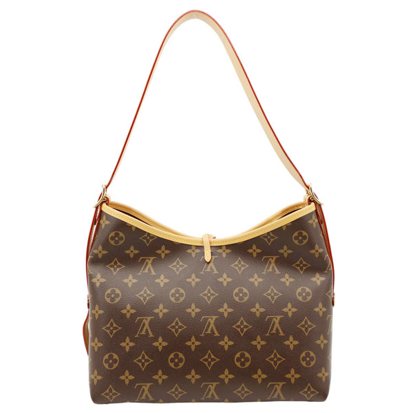 LOUIS VUITTON Carryall PM Monogram Canvas Shoulder Bag Brown