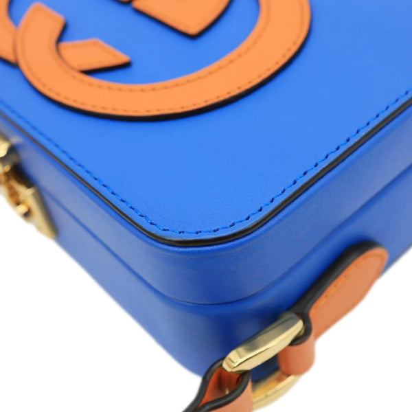 GUCCI Interlocking G Eclipse Leather Crossbody Bag Blue 658230