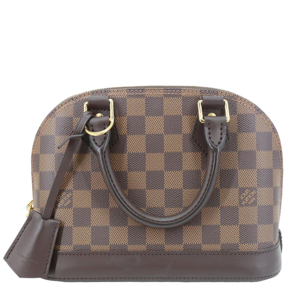 LOUIS VUITTON Alma BB Damier Ebene Crossbody Bag Brown