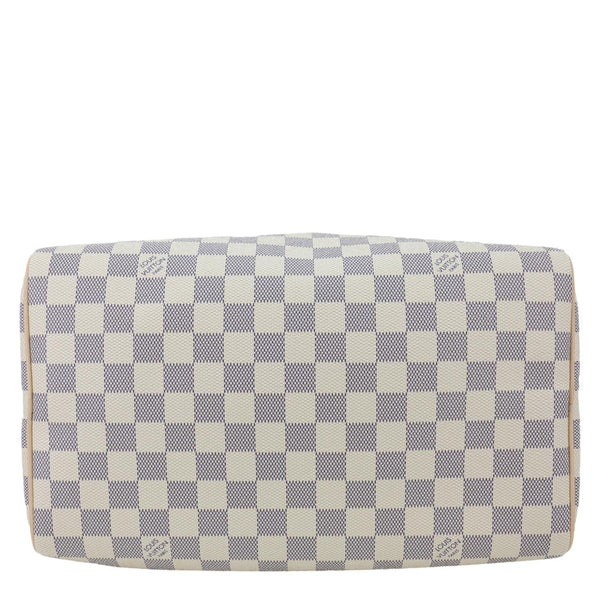 LOUIS VUITTON Speedy Soft 30 Bandouliere Damier Azur Shoulder Bag White