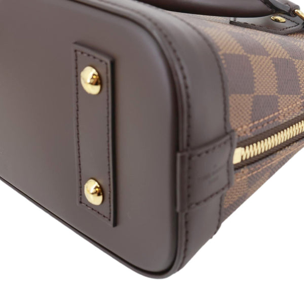 LOUIS VUITTON Alma BB Damier Ebene Crossbody Bag Brown