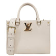 LOUIS VUITTON Lock & Go Grained Calf Leather Shoulder Bag Quartz