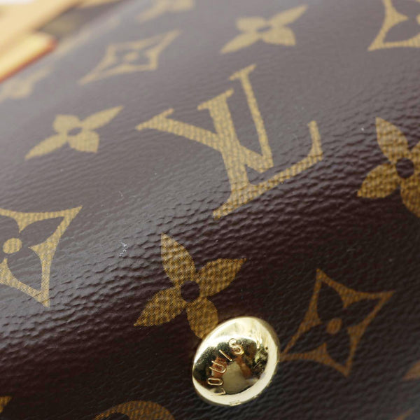 LOUIS VUITTON Carryall PM Monogram Canvas Shoulder Bag Brown