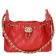 CHANEL 25 Mini Quilted Caviar Leather Hobo Bag Red