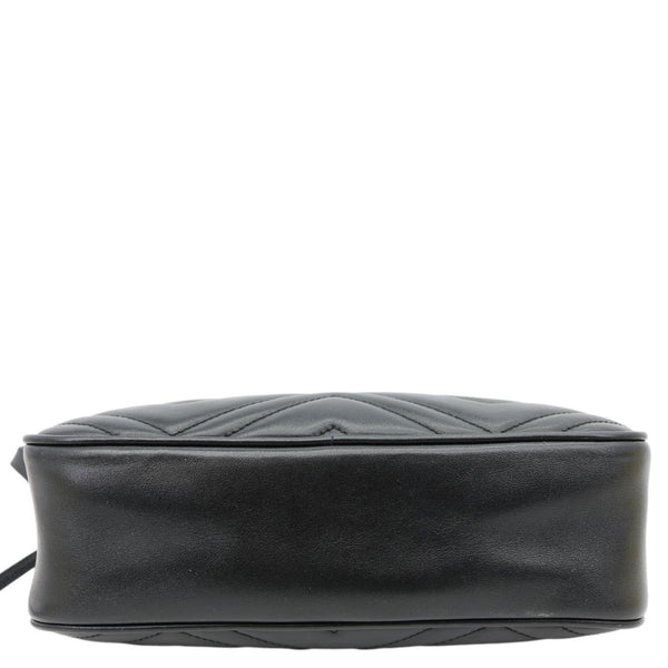 GUCCI GG Marmont Small Matelasse Chevron Leather Camera Bag Black 447632